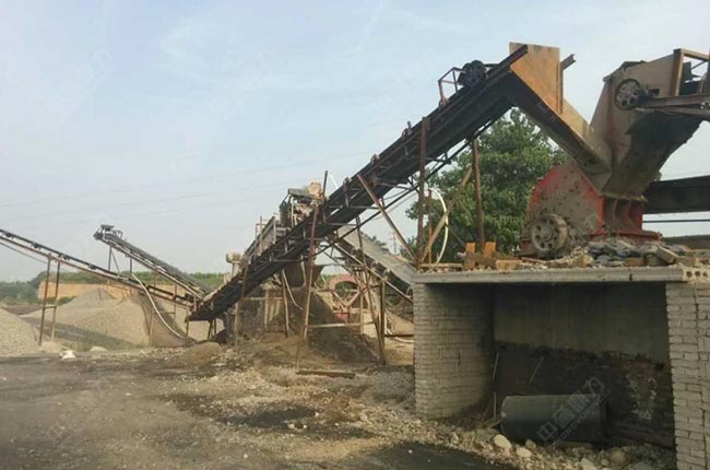 陜西三原制砂生產(chǎn)線現(xiàn)場