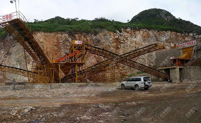貴州惠水滿(mǎn)告時(shí)產(chǎn)1000噸砂石生產(chǎn)線(xiàn)圖片