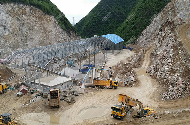 貴州六盤水立志砂石公司時(shí)產(chǎn)800噸砂石生產(chǎn)線展示圖3