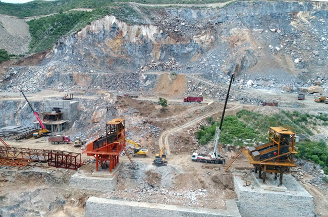 河北邯鄲中普建材有限公司時(shí)產(chǎn)800噸石